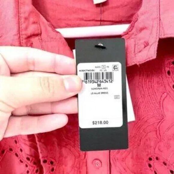 NWT Guess Long Sleeve Allie Dress Sonoran Red Size M - Picture 5 of 5